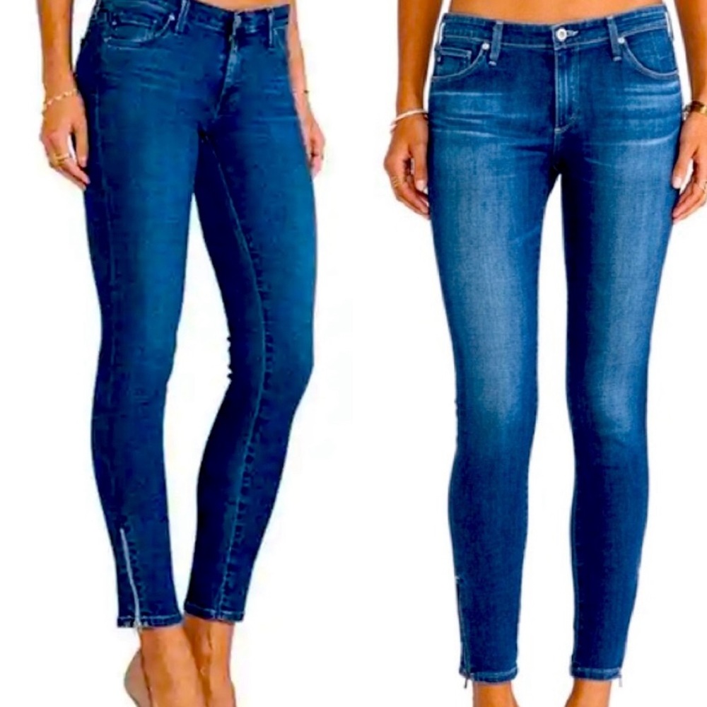 AG ADRIANNO GOLDSCHMIED The Zip Up Skinny Legging Ankle Jean, size 26 R